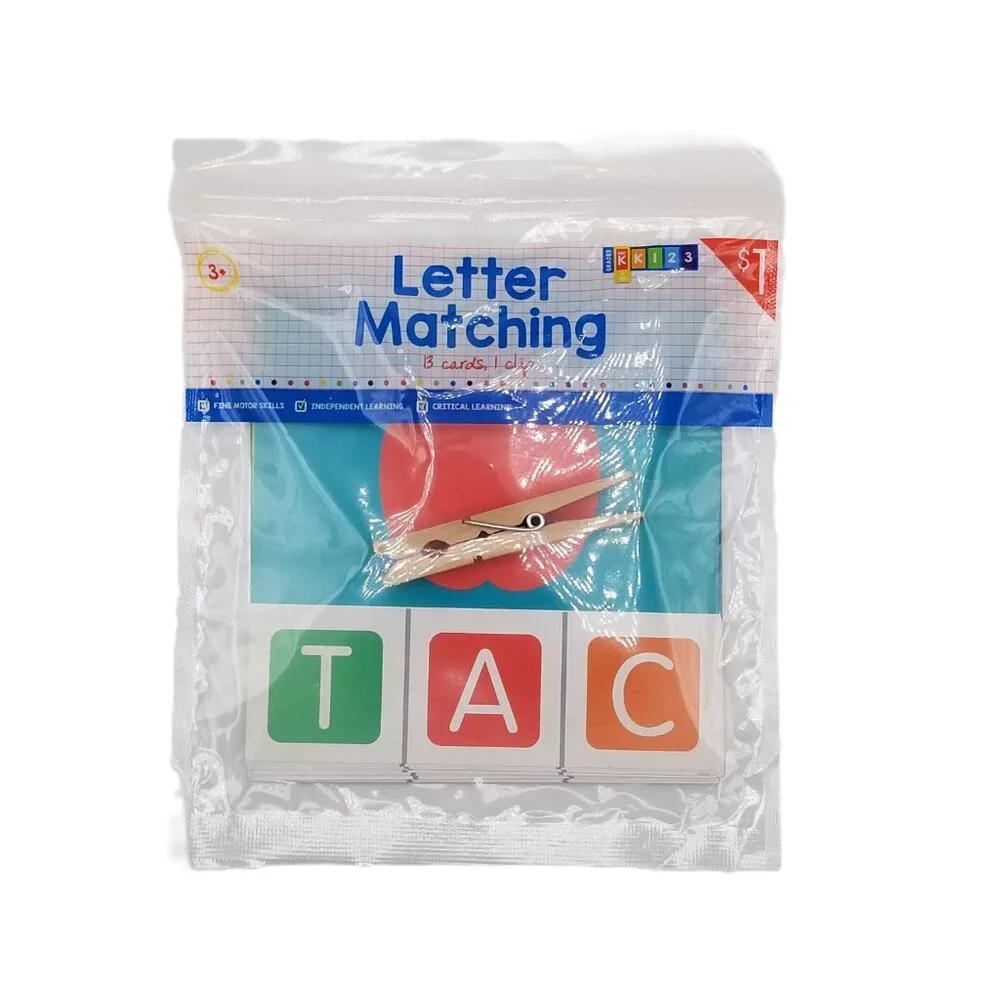 Early Learning Bundle Letter Number Matching Rhyming Money Cards Kids Set